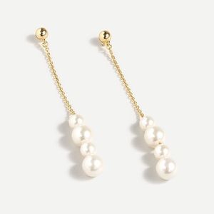 ✨NWT✨J. CREW // Pearl-and-chain drop earrings